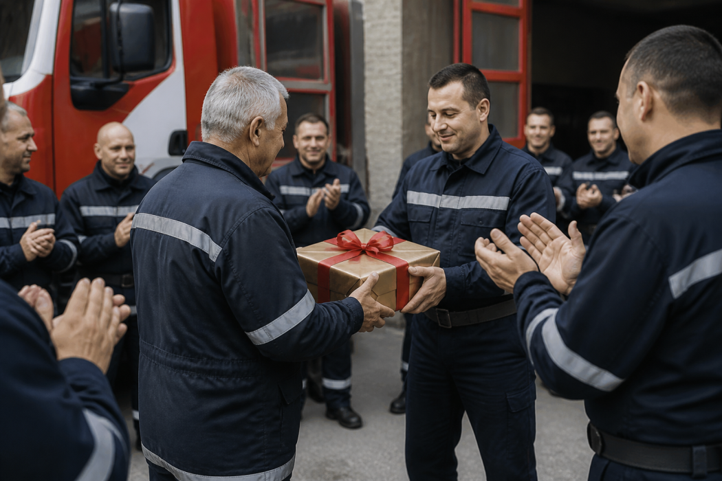 Пожарникари от Враца изпратиха Илия Божинов в пенсия