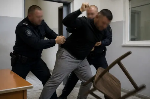 Мъж от Георги Дамяново пречи на полицаи и чупи стол в РУ-Монтана