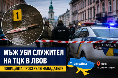 Ново кърваво напрежение около мобилизацията в Украйна: Мъж уби военнослужещ от ТЦК в Лвов, полицията го простреля