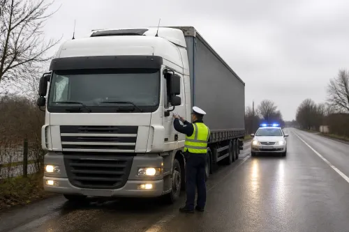Полицията в Оряхово спря камион с прекратена регистрация