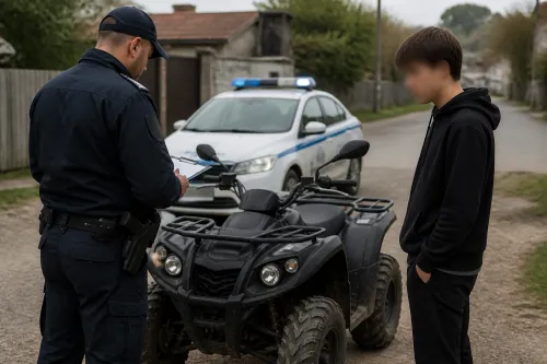 Полицията хвана 17-годишен без книжка с АТВ в Трайково
