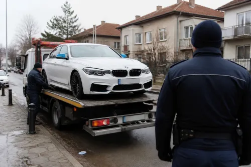 МВР иззе БМВ М3 във Враца след отказ за доброволно предаване