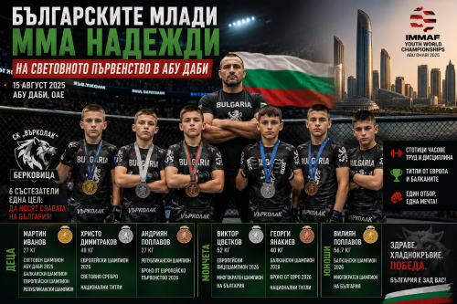Шест таланта от Берковица тръгнаха за Абу Даби: България атакува световните медали в ММА