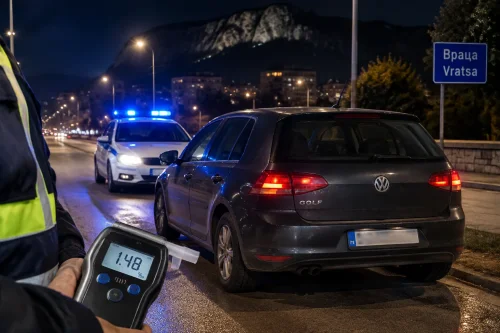 МВР задържа 21-годишен във Враца с 1,48 промила зад волана