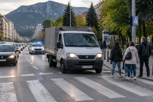 Камионче прелетя по насрещното край пешеходци във Враца