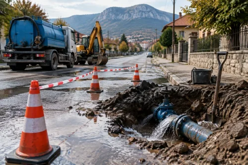 Авария в Мизия спря водата на ул. „Г. Димитров“