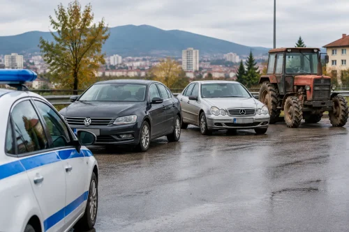 Полицията в Монтанско спря две коли и трактор с прекратена регистрация