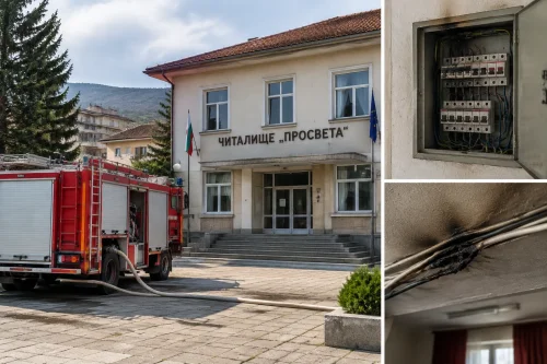 Късо съединение спря тока в читалище „Просвета“ в Брусарци