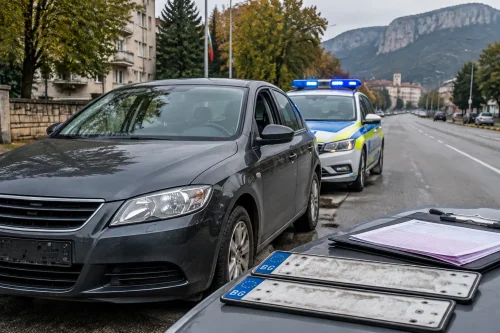 Полицията във Врачанско свали табелите на шофьор без точки