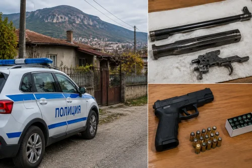 Полицията иззе части от оръжие и пистолет във Врачанско