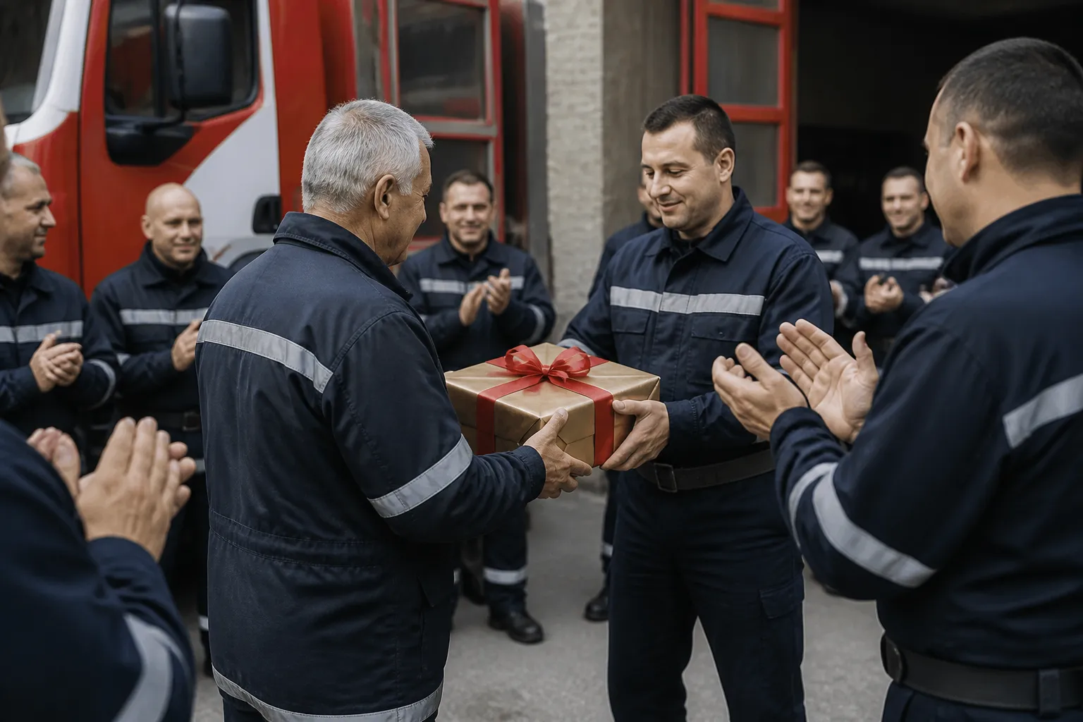 Пожарникари от Враца изпратиха Илия Божинов в пенсия