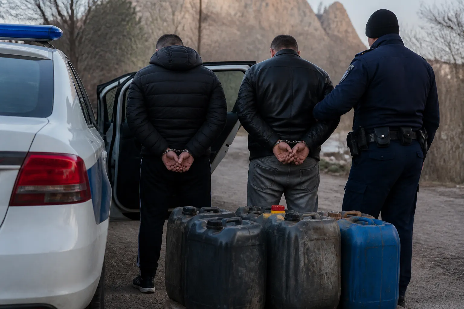 Полицията в Белоградчик задържа двама за кражба на 265 литра дизел