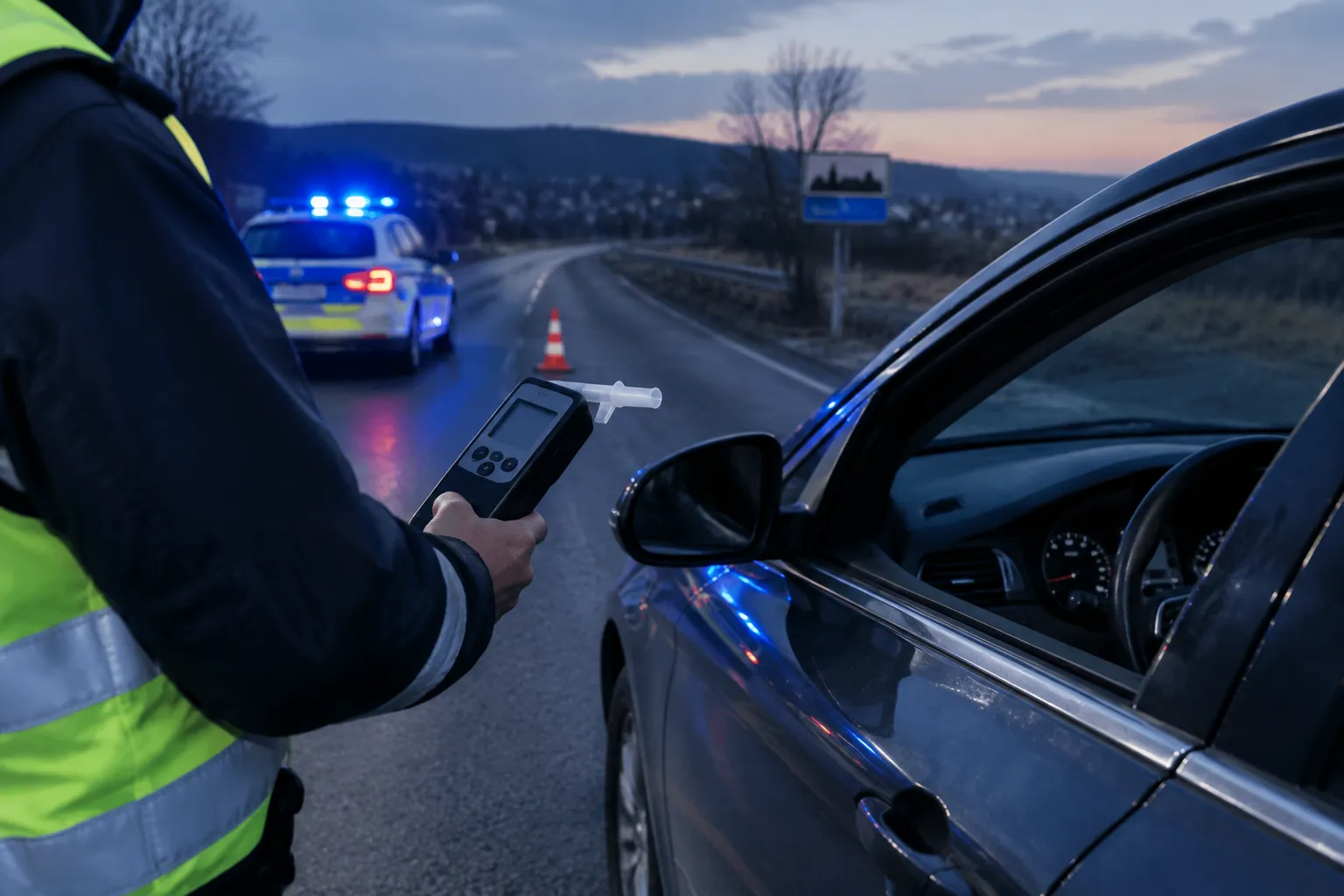 Пътна полиция хвана шофьор с 2,20 промила край Лесура