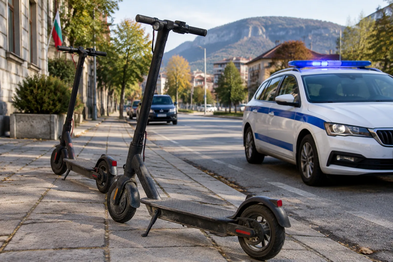 Полицията в Козлодуй образува две бързи производства срещу тротинетки