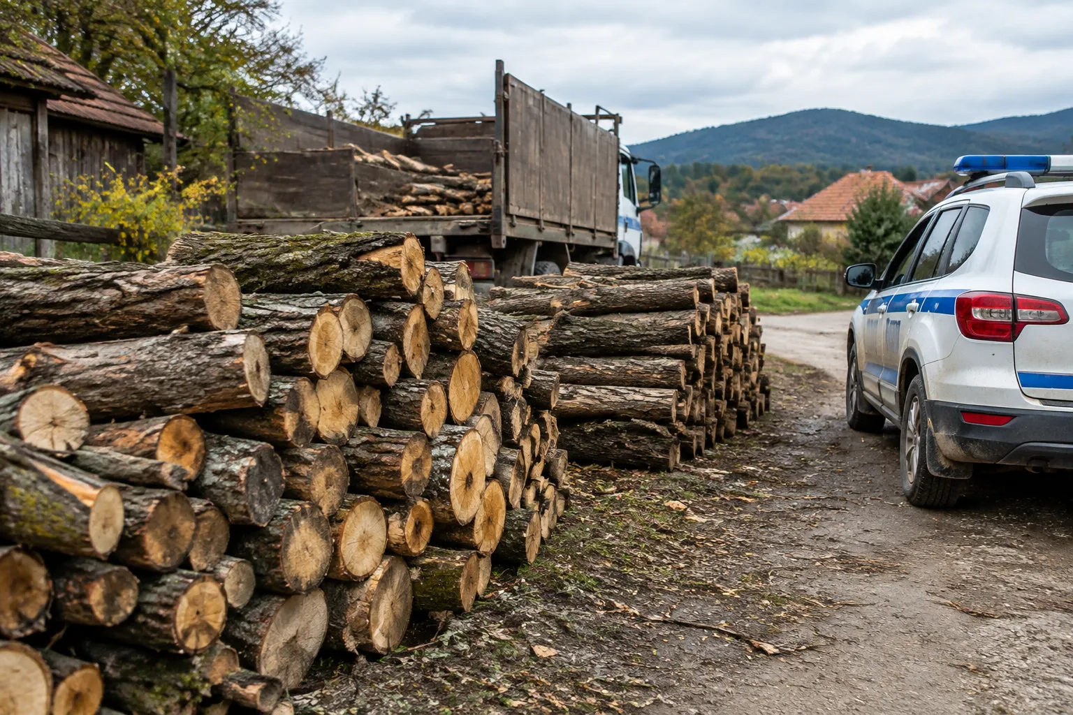 Полицията откри 5 кубика незаконни дърва в Ковачица и Вършец