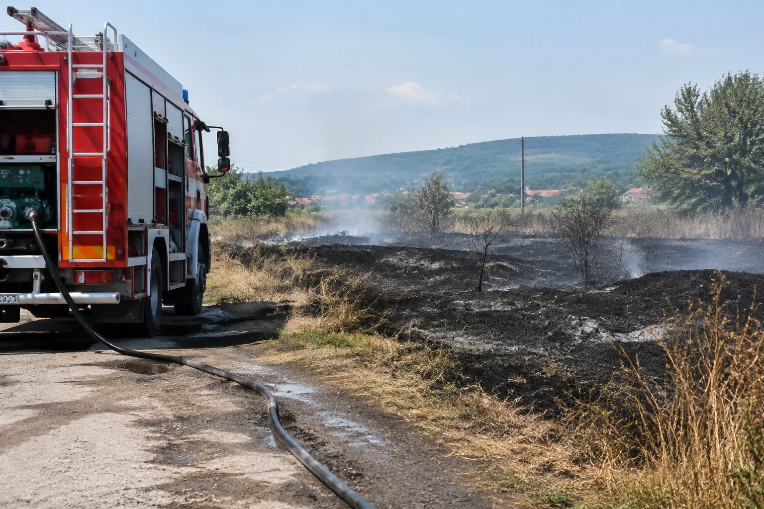 Пожарната в Монтана и Лом потуши пожар край Смирненски
