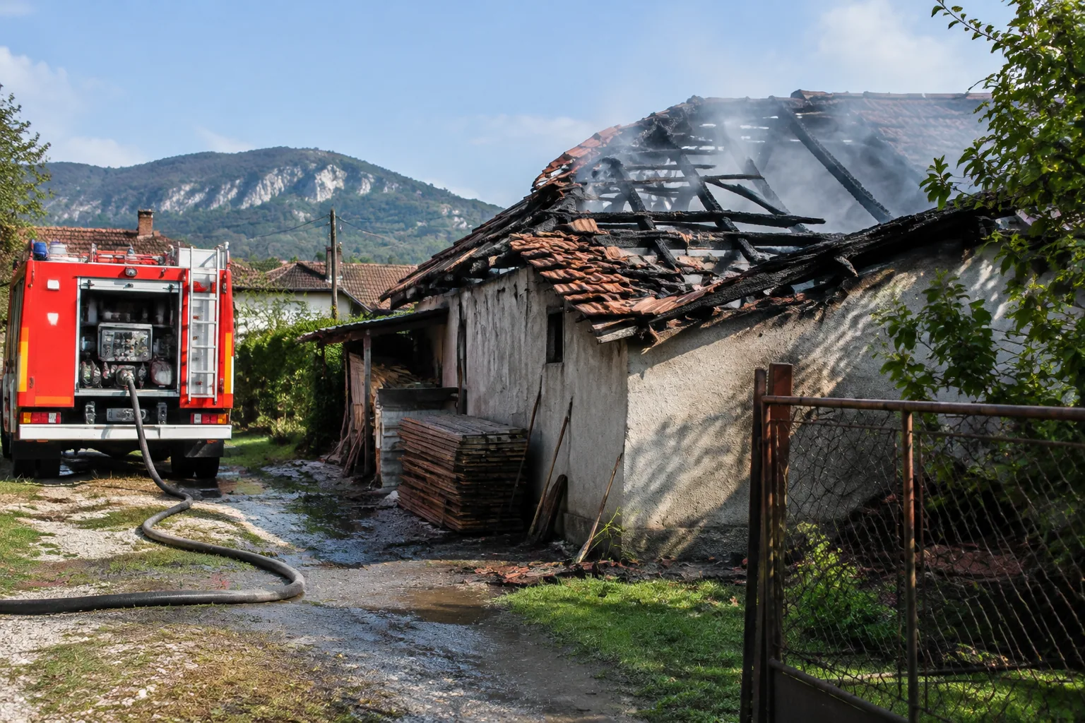 Пожар в Бойница унищожи 25 кв. м покрив