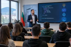 Тихомир Кръстев предизвика ученици в Мездра да решават проблеми с код