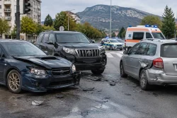 Младеж с „Субару“ удари две коли на булевард във Враца